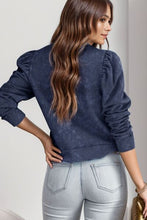 Load image into Gallery viewer, Round Neck Puff Sleeve Sweatshirt
