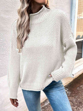 Load image into Gallery viewer, Roll Hem Drop Shoulder Sweater
