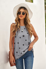 Load image into Gallery viewer, Star Print Tank with Slits
