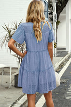 Load image into Gallery viewer, Swiss Dot Smocked Frill Trim Dress

