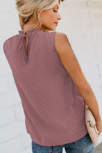 Load image into Gallery viewer, Smocked Tie Back Frill Trim Tank
