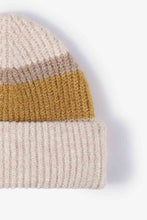 Load image into Gallery viewer, Tricolor Cuffed Knit Beanie
