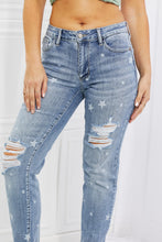 Load image into Gallery viewer, Judy Blue Sarah Full Size Star Pattern Boyfriend Jeans
