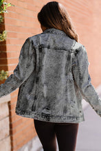 Load image into Gallery viewer, Acid Wash Distressed Denim Jacket
