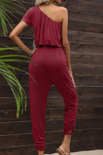 Load image into Gallery viewer, One-Shoulder Jumpsuit with Pockets
