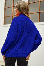 Load image into Gallery viewer, Cable-Knit Turtle Neck Long Sleeve Sweater
