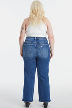 Load image into Gallery viewer, BAYEAS Full Size High Waist Two-Tones Patched Wide Leg Jeans
