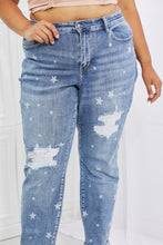 Load image into Gallery viewer, Judy Blue Sarah Full Size Star Pattern Boyfriend Jeans
