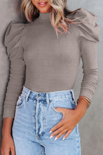 Load image into Gallery viewer, Mock Neck Puff Sleeve Bodysuit
