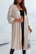 Load image into Gallery viewer, Sequin Open Front Duster Cardigan
