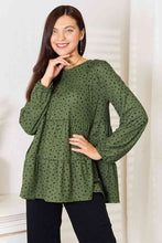 Load image into Gallery viewer, Heimish Full Size Long Puff Sleeve Polka Tiered Top
