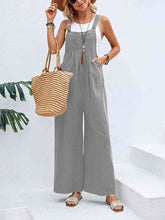 Load image into Gallery viewer, Full Size Wide Leg Overalls with Pockets
