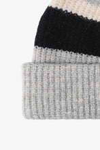 Load image into Gallery viewer, Tricolor Cuffed Knit Beanie
