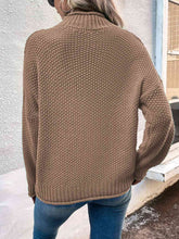 Load image into Gallery viewer, Roll Hem Drop Shoulder Sweater
