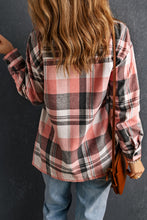 Load image into Gallery viewer, Plaid Dropped Shoulder Longline Shirt
