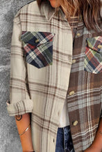 Load image into Gallery viewer, Plaid Collared Neck Button Down Shirt
