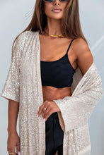 Load image into Gallery viewer, Sequin Open Front Duster Cardigan
