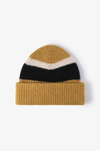 Load image into Gallery viewer, Tricolor Cuffed Knit Beanie
