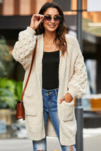 Load image into Gallery viewer, Open Front Ribbed Trim Duster Cardigan
