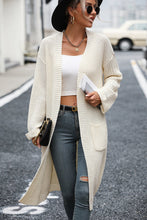 Load image into Gallery viewer, Dropped Shoulder Long Sleeve Cardigan with Pocket
