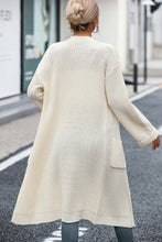 Load image into Gallery viewer, Dropped Shoulder Long Sleeve Cardigan with Pocket
