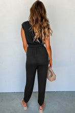 Load image into Gallery viewer, V-Neck Wide Strap Pocketed Jumpsuit
